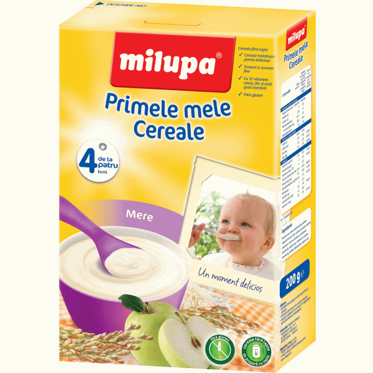 Milupa lanseaza noile cereale fara lapte cu Mere