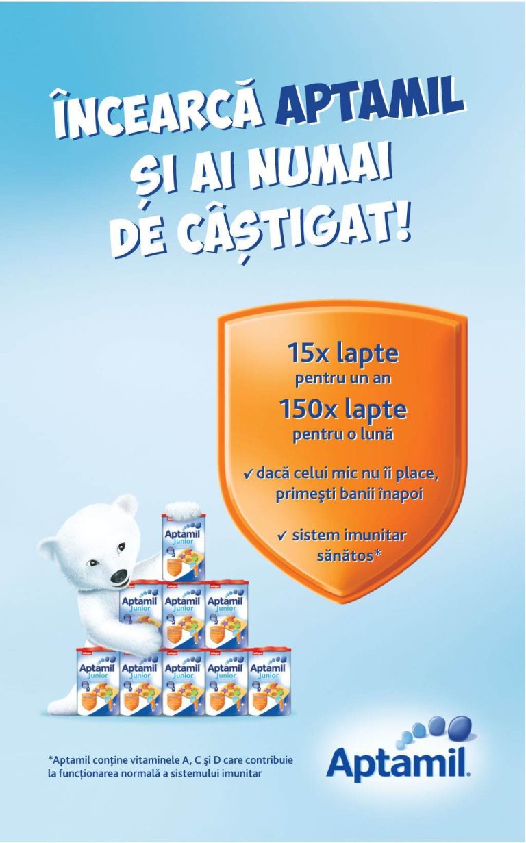 Câştigă Aptamil Junior pentru un an!