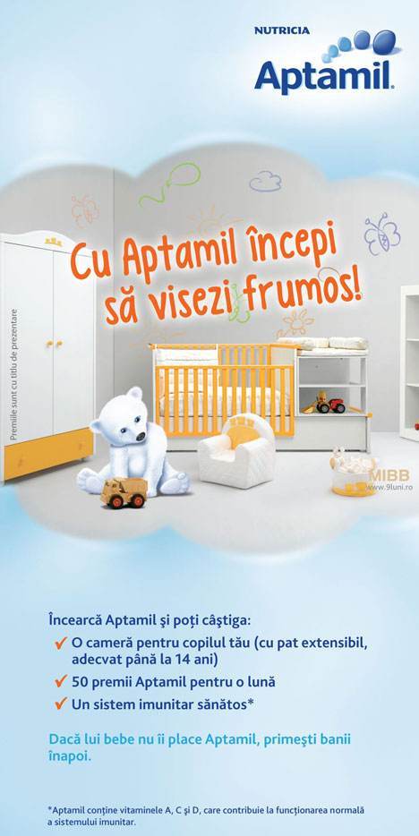 Cu Aptamil începi să visezi frumos!