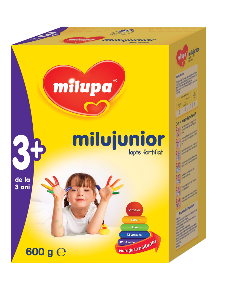 Milupa lanseaza Milujunior 3+, pentru copiii peste 3 ani