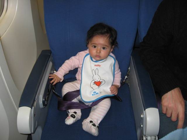 Cu bebelu in avion