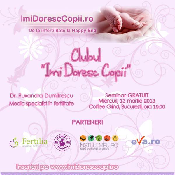 Intalnire a Clubului „Imi Doresc Copii” pentru cuplurile cu probleme de infertilitate