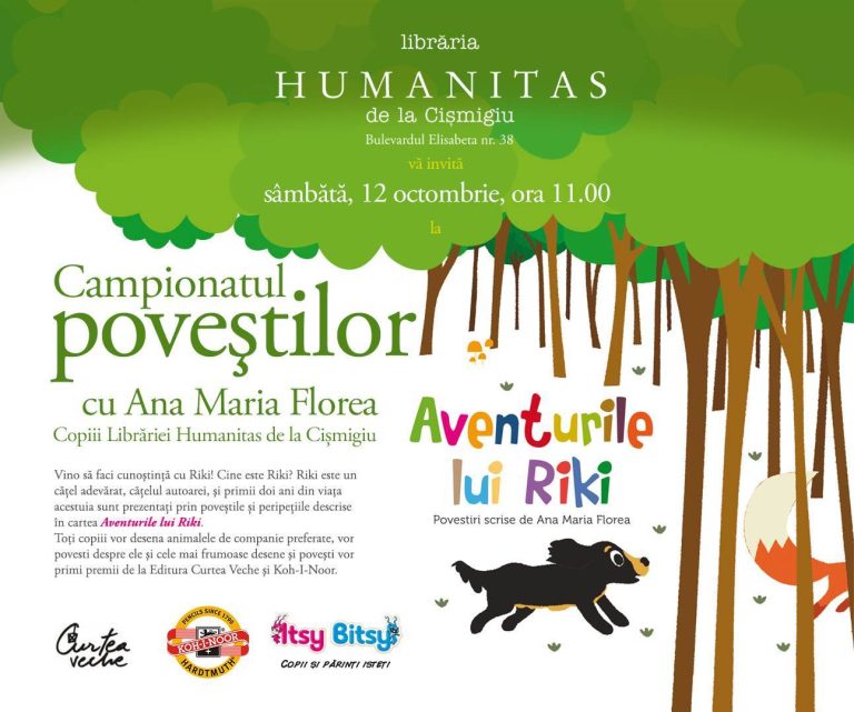 Eveniment pentru copii: „Aventurile lui Riki” la Campionatul Povestilor