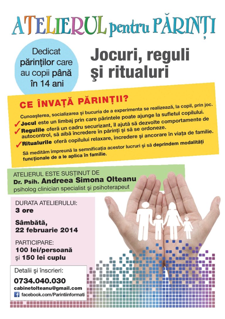 Atelier pentru parinti – Jocuri, reguli si ritualuri
