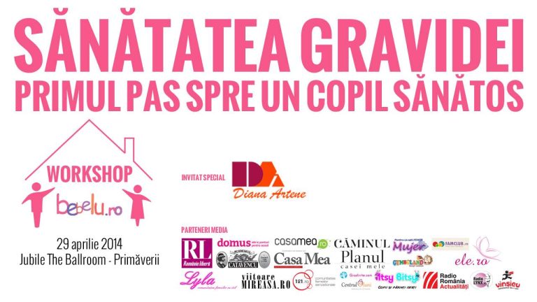 Va asteptam la workshop „Sanatatea gravidei – primul pas spre un copil sanatos”