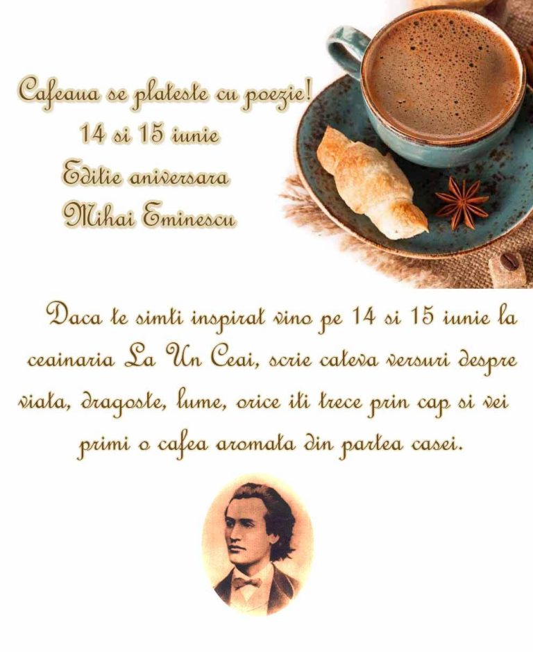 Cafeaua se plateste cu poezie!