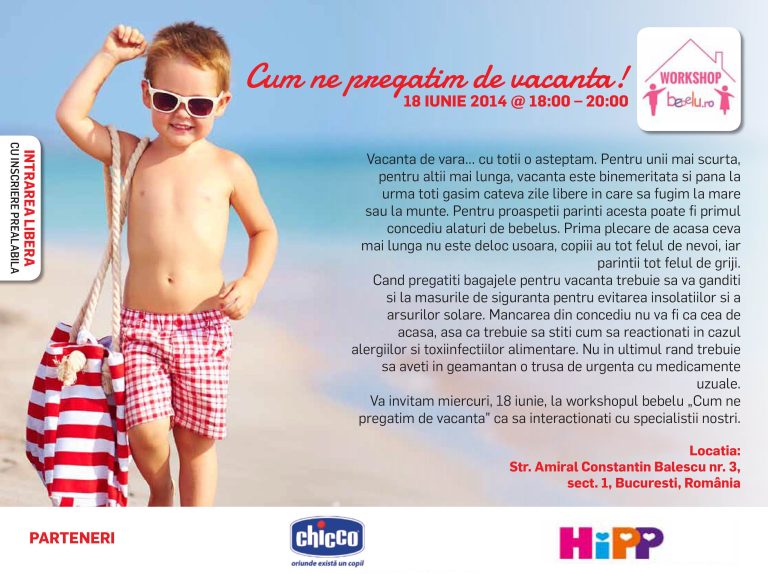 Workshop bebelu: „Cum ne pregatim de vacanta”
