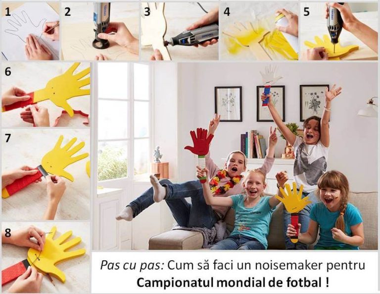 Cum sa realizati un noisemaker pentru a va sustine echipa preferata de la Campionatul mondial de fotbal din Brazilia!
