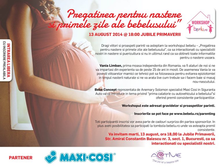 Pregatirea pentru nastere si primele zile ale bebelusului – workshop bebelu