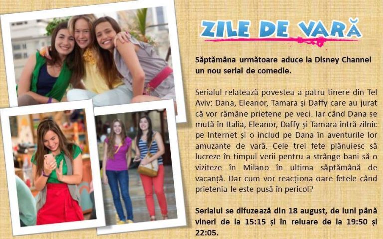 Disney Channel anunta premiera unui nou serial