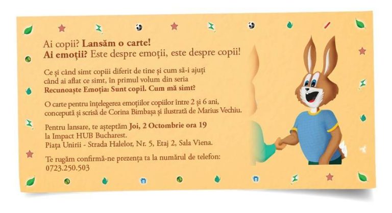Recunoaste emotia ! Carti pentru copii intre 2-6 ani