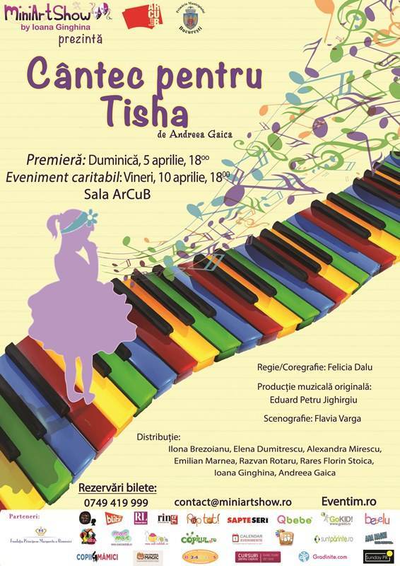 Musicalul Cantec pentru Tisha,  in premiera absoluta, in ziua de Florii!
