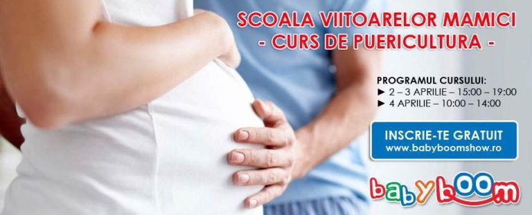 Inscrie-te GRATUIT la “Scoala viitoarelor mamici” (curs de puericultura)! Doar la Baby Boom Show!