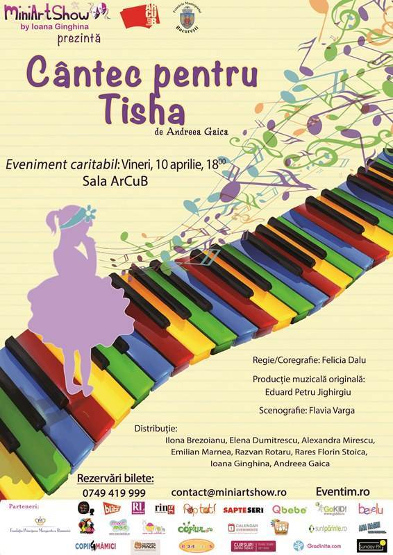 Musicalul CANTEC PENTRU TISHA  se joaca in scop caritabil, in vinerea mare !