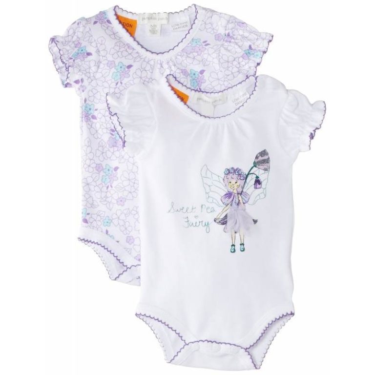 Set 2 body-uri cu maneca scurta Pumpkin Patch, model Fairy
