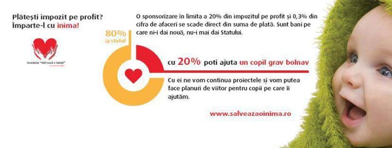 Companiile pot directiona 20% din impozitul pe profit, pentru salvarea copiilor cu malformatii grave