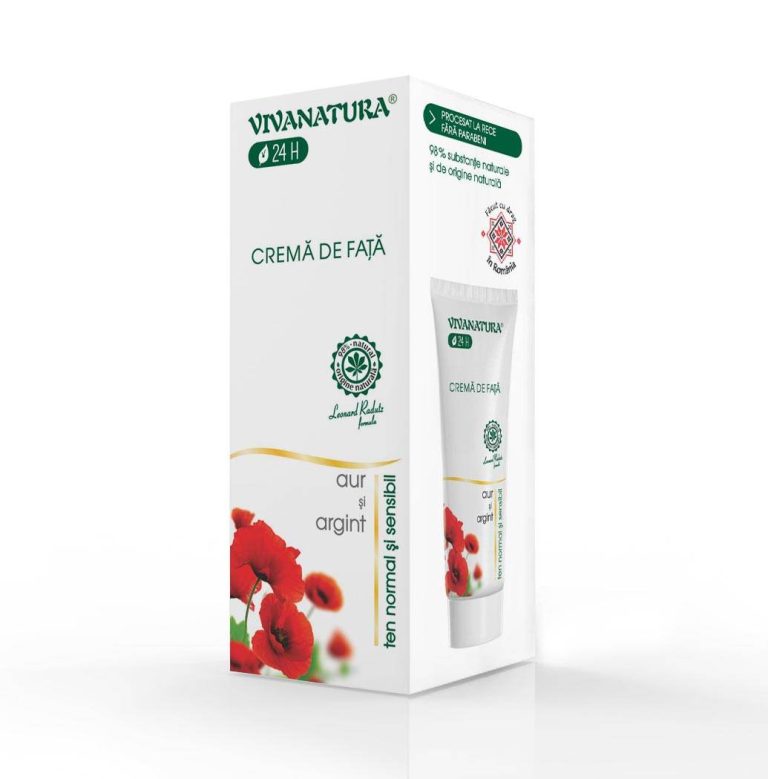 Crema de fata cu aur si argint de la VivaNatura – luminozitate si prospetime pentru tenul tau