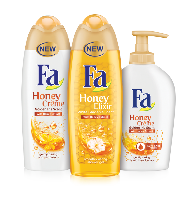 Îngrijire fină cu extract prețios de miere și arome senzuale cu noua gamă Fa Honey