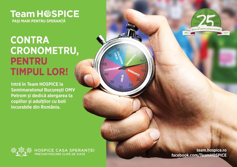 Intră în Team HOSPICE și aleargă la Semimaratonul București 2017 pentru bolnavii incurabili!