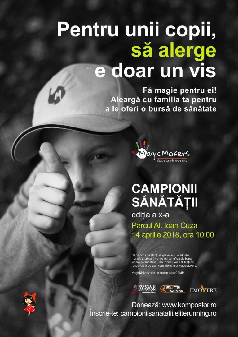 Copiii și părinții aleargă împreună la a X-a ediție a Campionilor sănătății