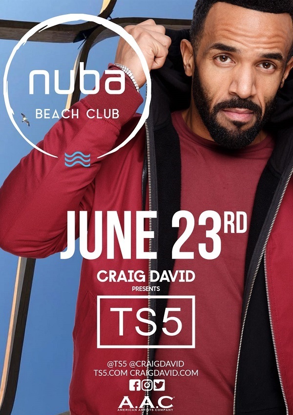 Craig David la NUBA Beach Club – 23 Iunie 2018