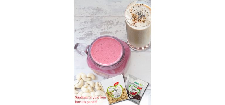Smoothie-uri de vară cu merișor și caju