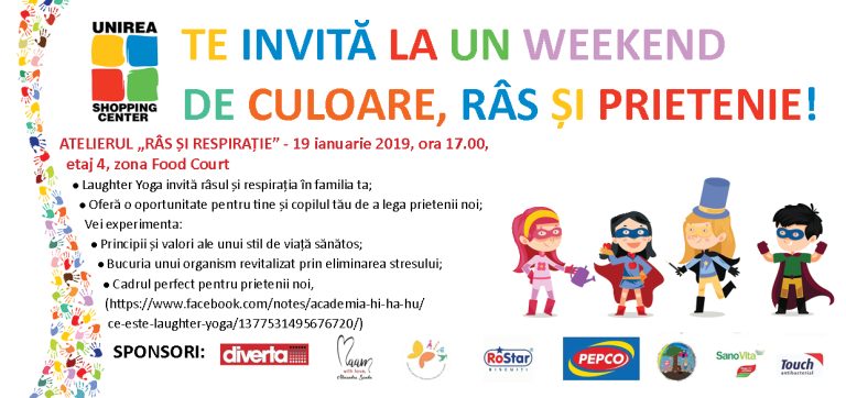 Te așteptăm la Atelierul “Râs şi respiraţie”!