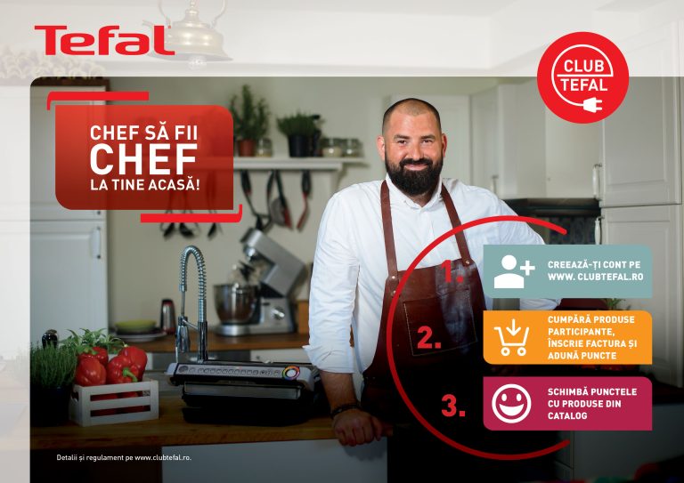 Înscrie-te în Club Tefal, acumulează puncte și alege-ți produsele din catalog