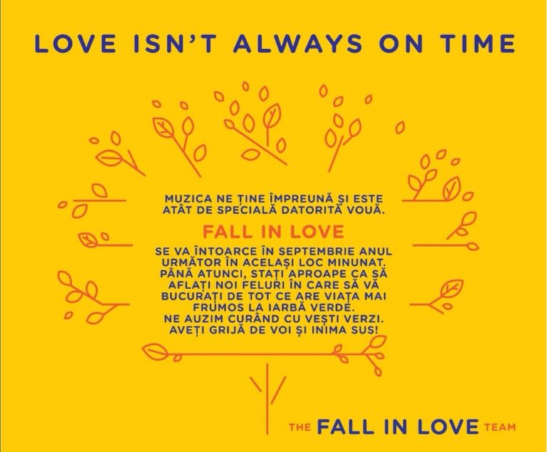 Festivalul Fall in Love, de la Palatul Mogoșoaia, se amână pentru septembrie 2021