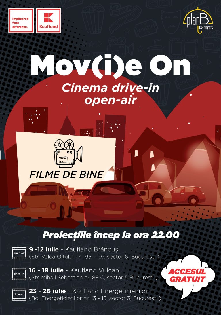 Festival de filme în aer liber: MOV(I)E On – filme de bine