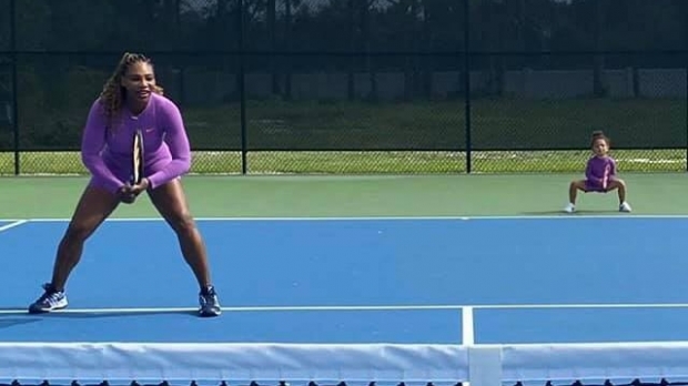 Serena Williams s-a antrenat alături de fiica ei de 2 ani – FOTO