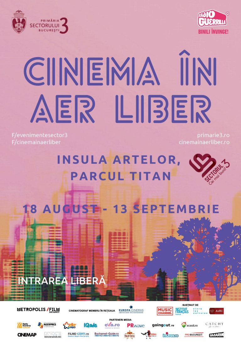 Un nou sezon de Cinema în aer liber, în Parcul Titan din București: 18 august – 13 septembrie 2020